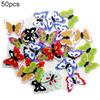 DIY Paradise 50Pcs Butterfly Shape 2 Holes Wooden Buttons Sewing Accessory Scrapbooking Decor