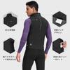 Santic Men's Reflective Fleece Cycling Jersey, Sleeveless, Windproof and Warm, Perfect for Fall and Winter, Size L