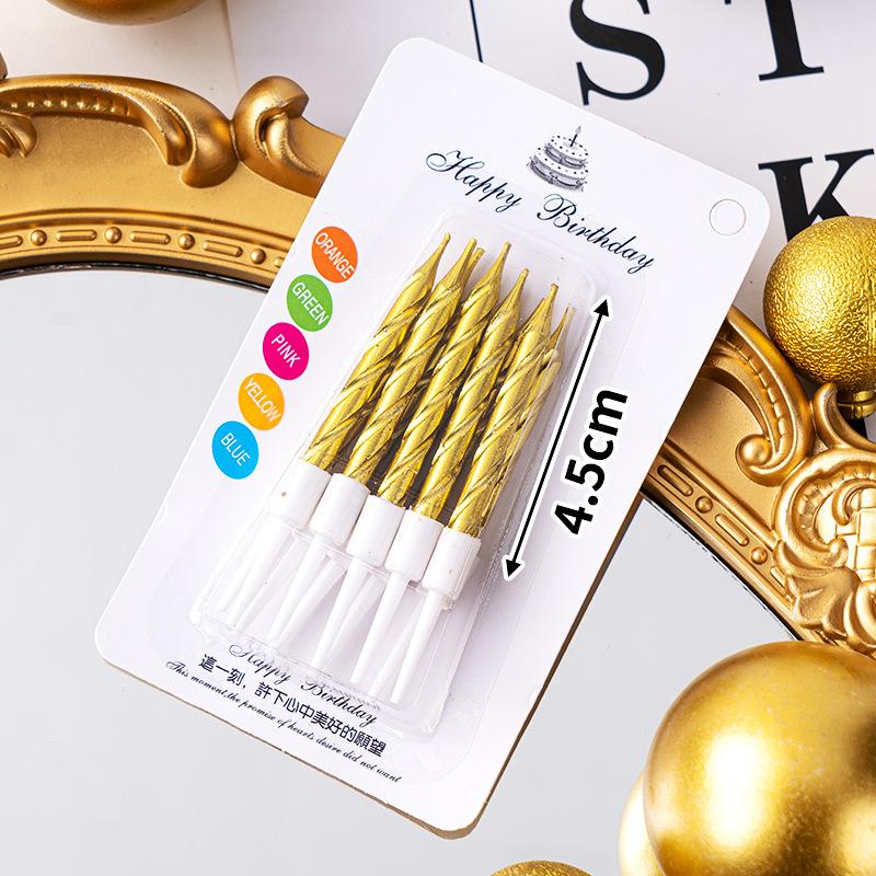 10 шт./кор. блестящие разноцветные свечи для вечеринки по случаю дня рождения, парафиновые свечи-спирали своими руками, романтические мультяшные украшения для торта, аксессуары для украшения торта