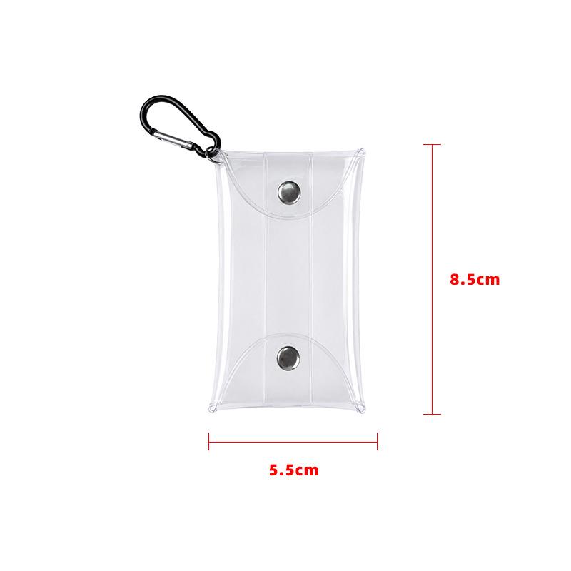 Clear PVC Keychain Bag: Dustproof, Portable Storage for Earphones, Lipstick & Accessories