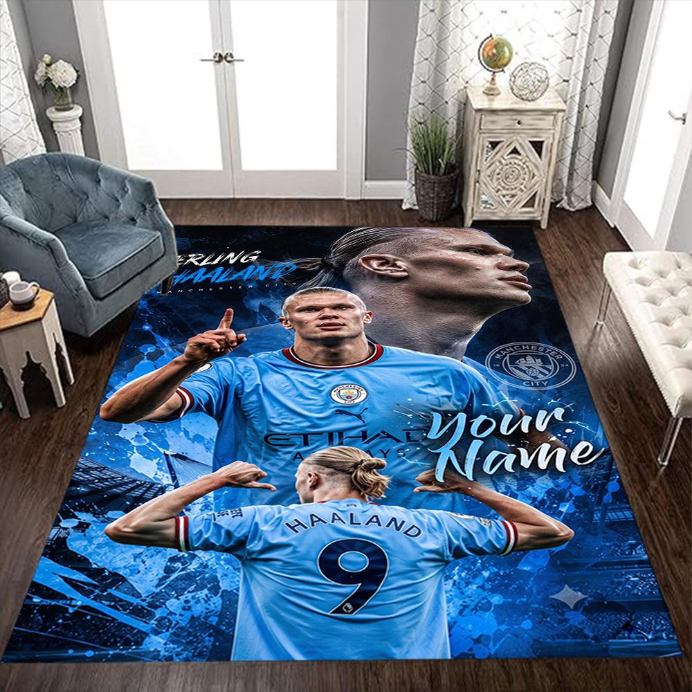 Haaland (86) Customizable Name Floor Rug Office Rug Perfect for Decorate room Study room Playrooms Balcony Antislip Carpet Office home decor