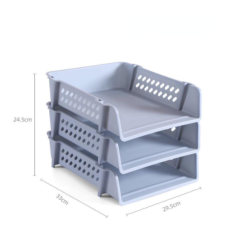 Полка для файлов Штабелируемый стабильный легкий органайзер для бумажных файлов формата А4 Пластиковая стойка Лоток для документов для домашнего офиса Настольный лоток для файлов