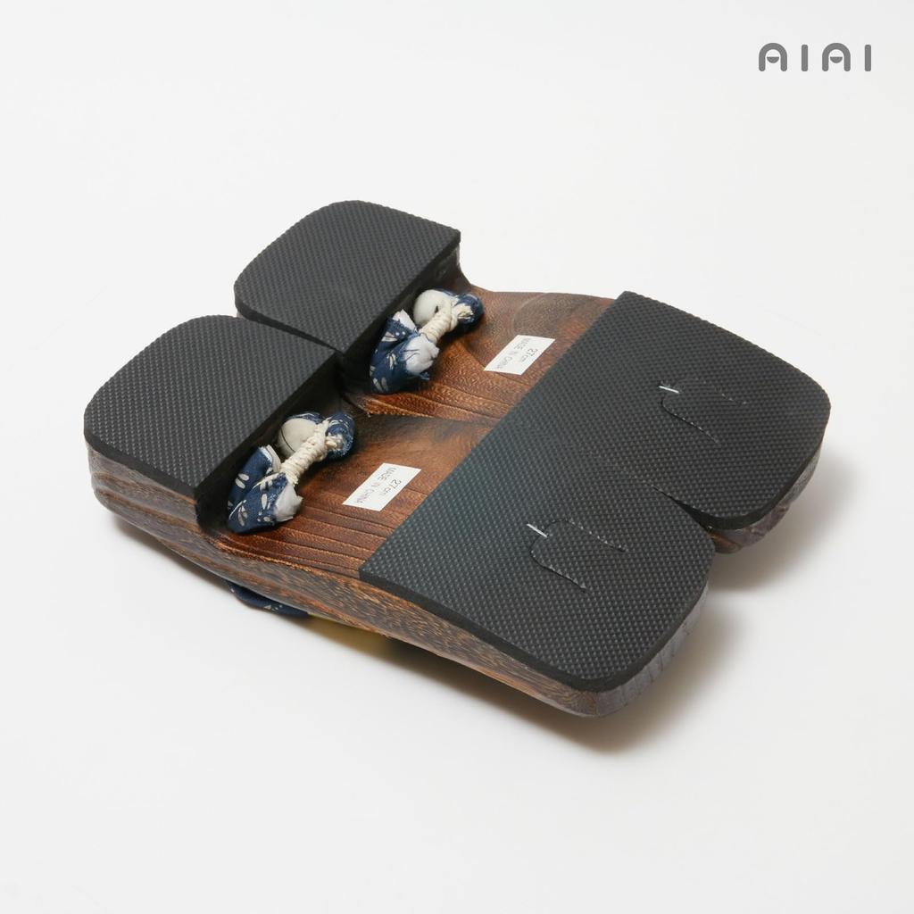 Мужские сандалии-гэта Aiai из обожженной древесины павловнии с толстыми ремешками для комфорта и устойчивости (Стиль Укон) (Японские размеры обуви, Взрослые, Алфавит) Томбо, LL