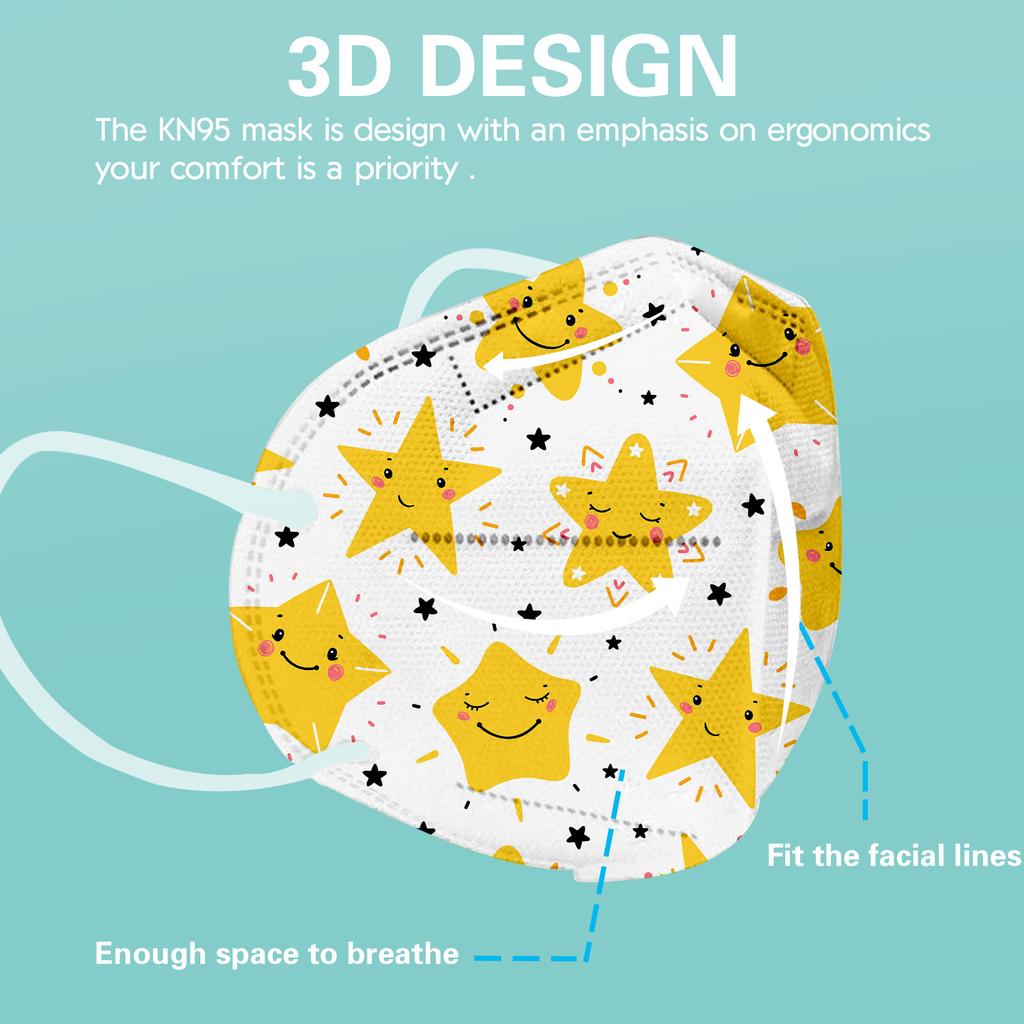 Children's Fruit  Series Printed Face Mask 5-layer Daily Protective Breathable Face Mask