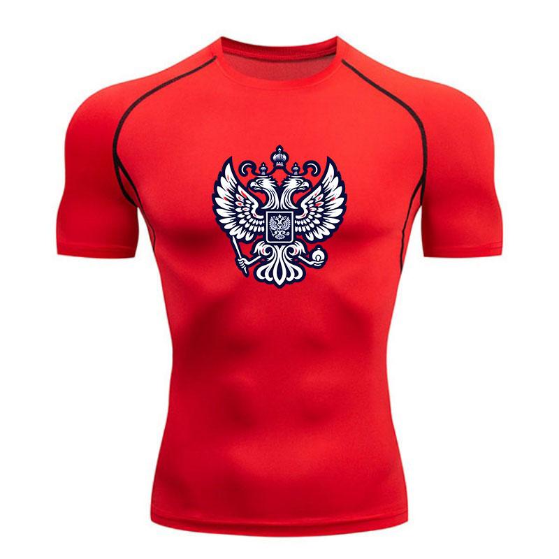 Men's Compression Athletic T-Shirt Double-Headed Eagle Print