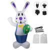 6,5-футовый синий пасхальный кролик с пасхальным яйцом, надувное украшение для двора, гигантский кролик со светодиодной подсветкой