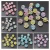 10pcs DIY Fashion Transparent Double-sided Flower Loose Beads Making Materials Handmade Beaded Accessories Three-dimensional Bracelet Necklace