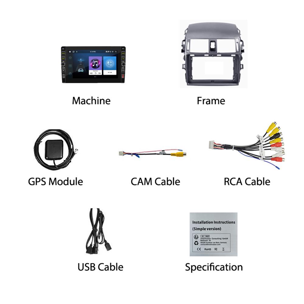 8 дюймов для Toyota Corolla E140 E150 2006-2013 с кнопочной ручкой Android автомобильный радиоприемник мультимедийный плеер навигация стерео GPS 2 Din 1 + 32 ГБ