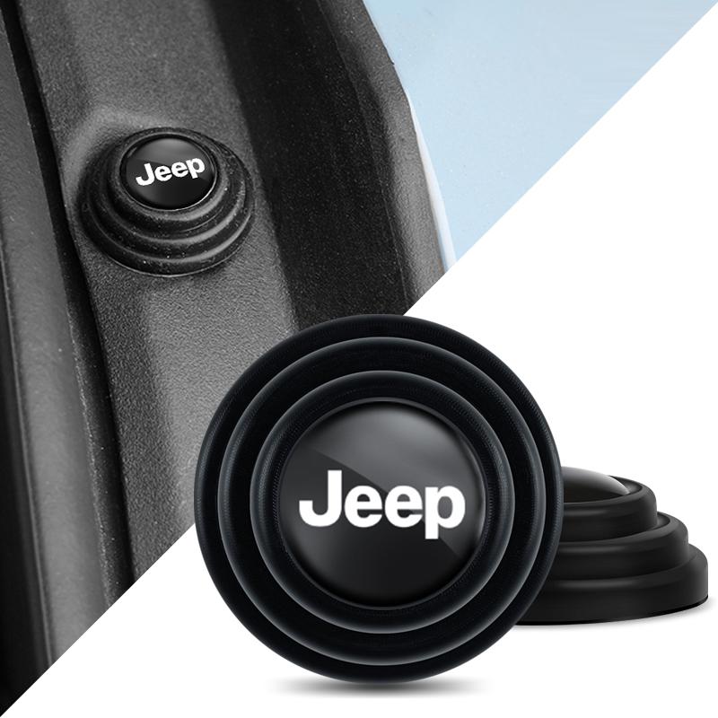 4/12Pcs Car Door Shock Absorption Gasket Stickers Accessories For Jeep Grand Cherokee Wrangler JK Gladiator Compass Renegade AKQ1