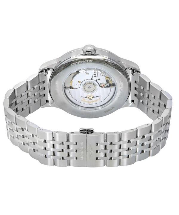 Longines Рекордный хронометр из нержавеющей стали с белым циферблатом, автоматические мужские часы L2.821.4.11.6