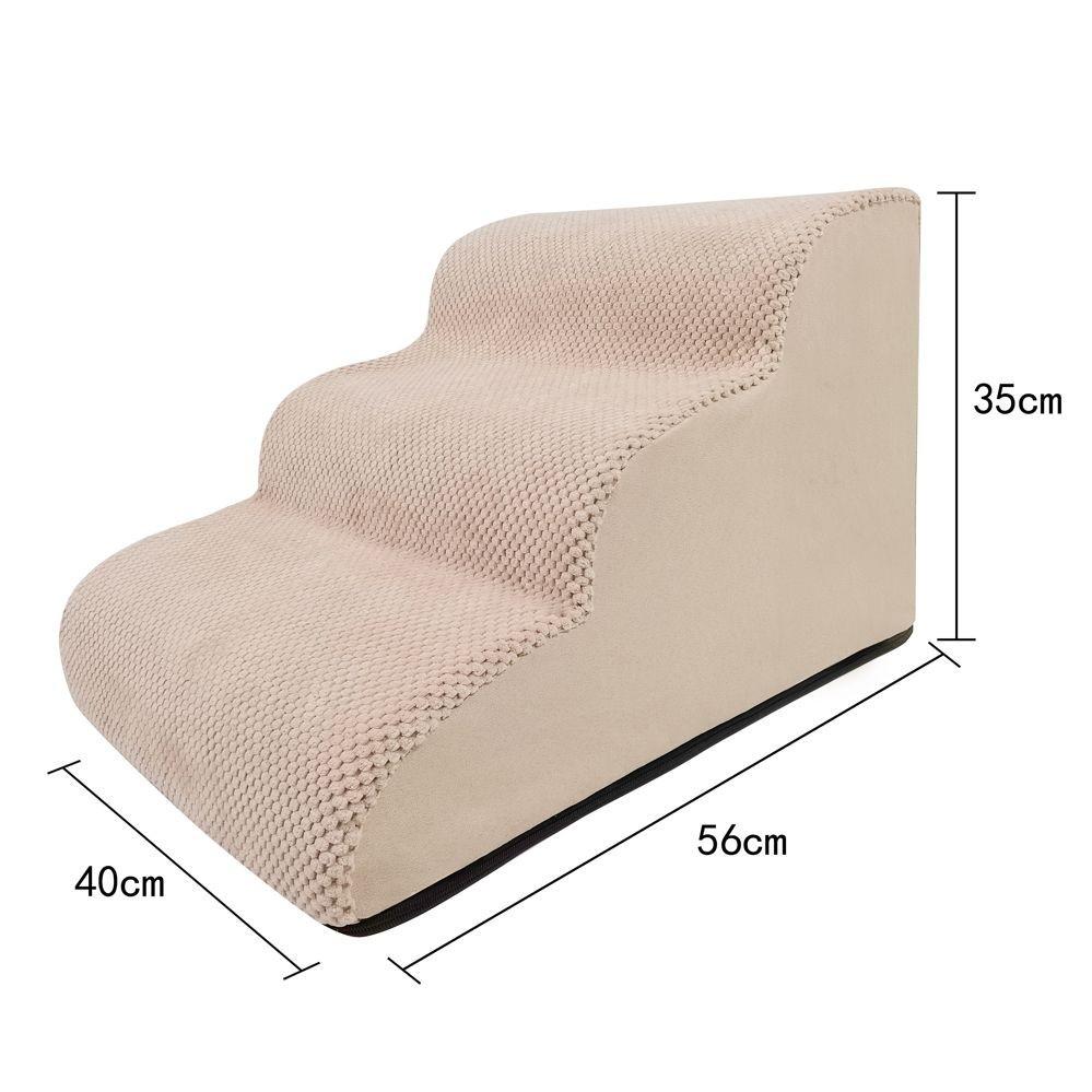 Моющийся серый пандус для домашних животных для маленьких и средних собак - Губчатые ступени и лестница для подъема на диван