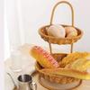 Handwoven Fruit Basket Imitation Rattan Weaving Storage Basket New Storage Rack  Living Room