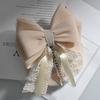 Ribbon Ruffled Edges Hair Net Sweet Hairgrips Cover Net Hair Cover Bow Snood  Waiter