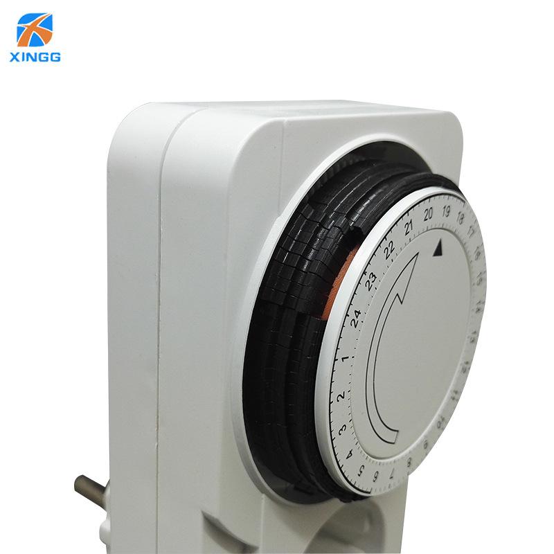 Европейский стандарт 16А 250В Механическая розетка-таймер - 24-часовой таймер для немецкого, корейского и российского типов