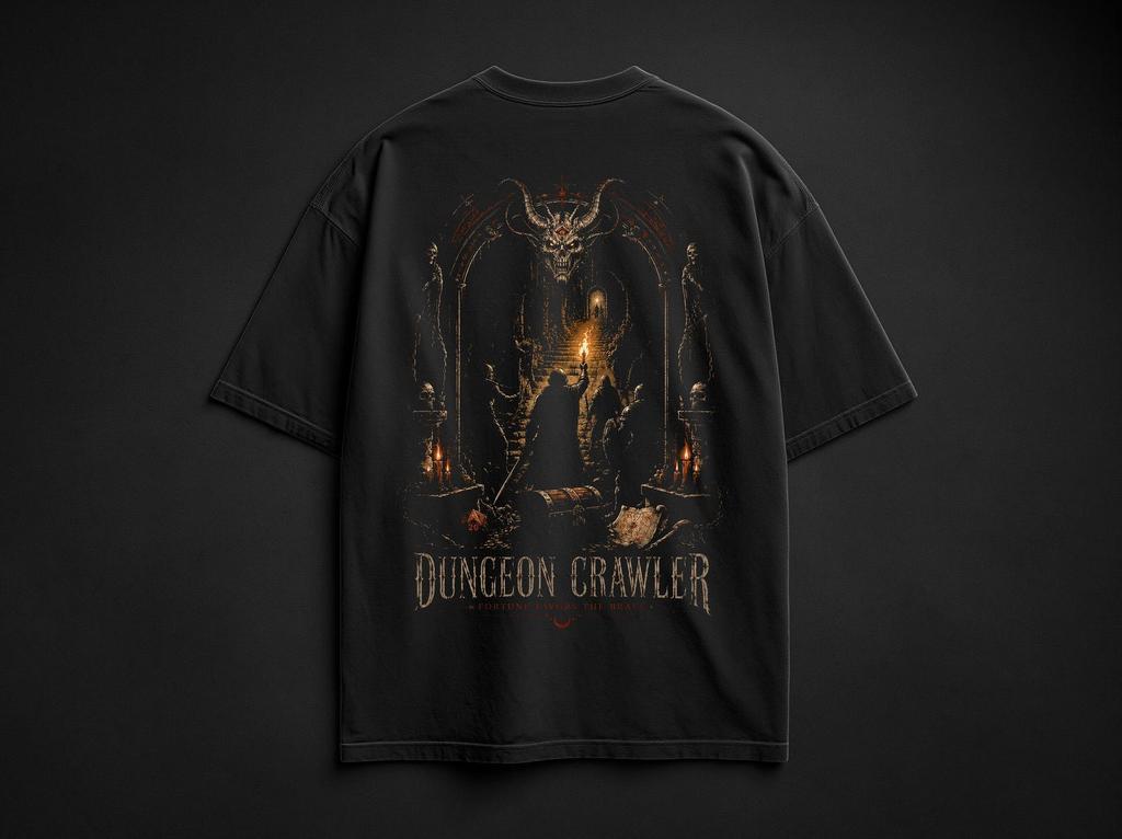 Dungeon Crawler Shirt, Dark Fantasy RPG Graphic Tee, Dungeon Master Gift, Tabletop Gamer Shirt, Fantasy Adventure Tee, Comfort Colors 1717