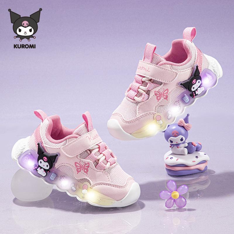 Светящиеся кроссовки для девочек Hello Kitty & Kuromi - Тренд осени 2025