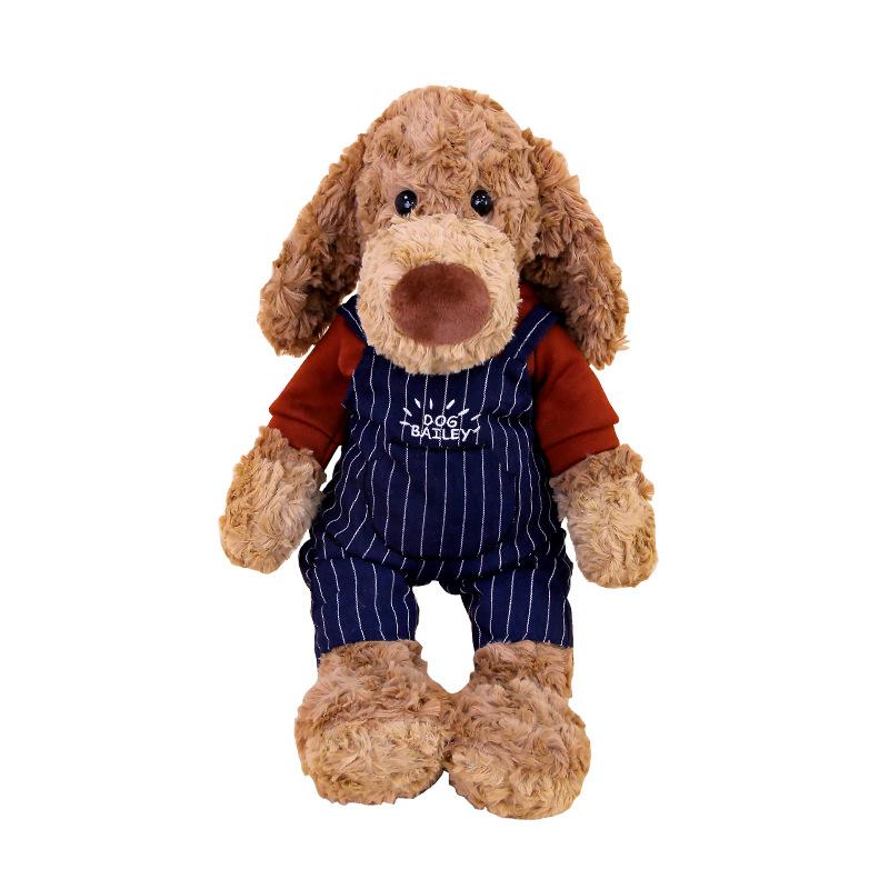 Cute College Style Couple Dog Plush Toy Male Poodle Doll Dressing Puppy Doll Pair Gift