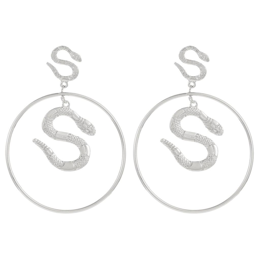 Преувеличенная индивидуальность в стиле панк, альтернативный змеиный стиль, модный показ, серьги из сплава в виде змеи для женщин