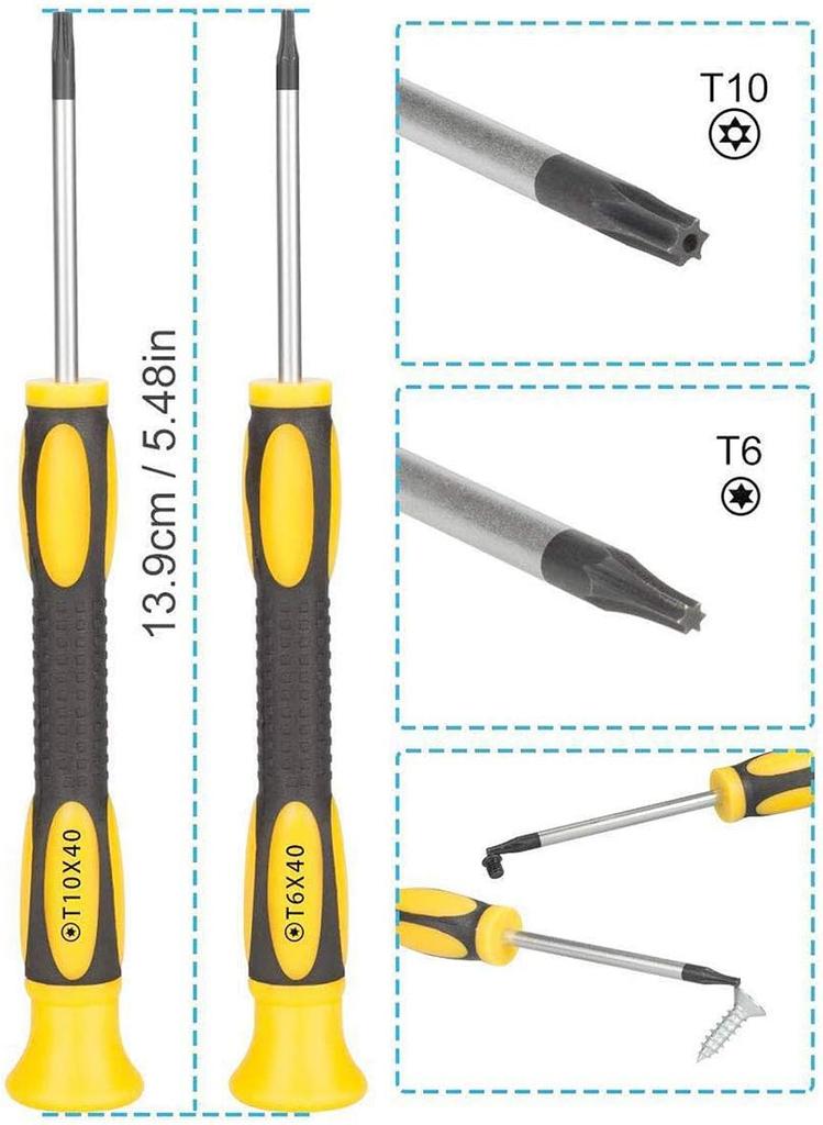 Narzedzia zestaw srubokretow wkretak torx t3 t4 t5 t6 t7 t8 t10 do naprawy
