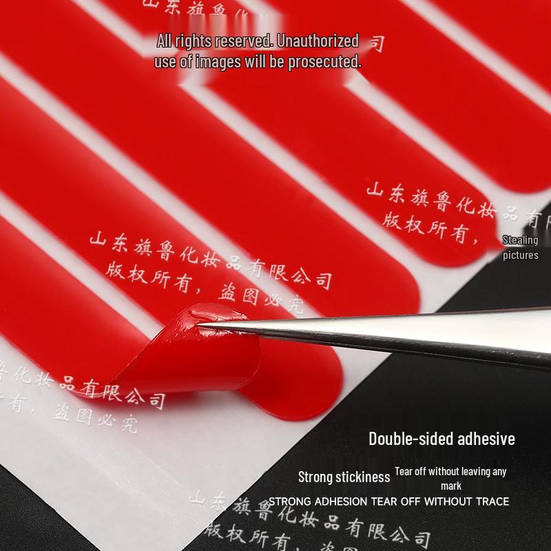 Двусторонние клейкие полоски для нейл-арта (накладные ногти) - Прозрачные, без резки, с закругленными углами, с сильной акриловой адгезией.