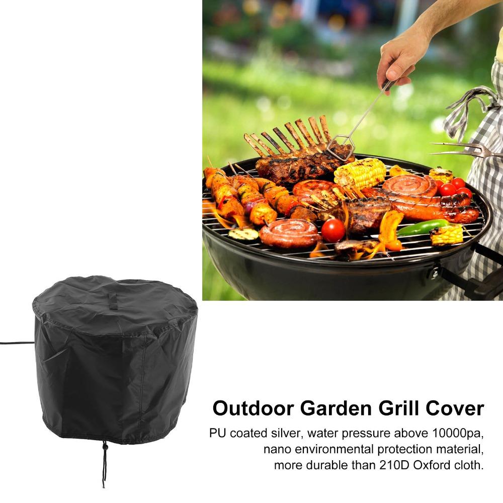 Dustproof Outdoor Grill Cover 420D Oxford Fabric Electric Grill Cover All Weather Resistant