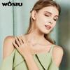 WOSTU Hot Fashion 100% 925 Sterling Silver Lovely Cat Exquisite Women Pendant Necklace