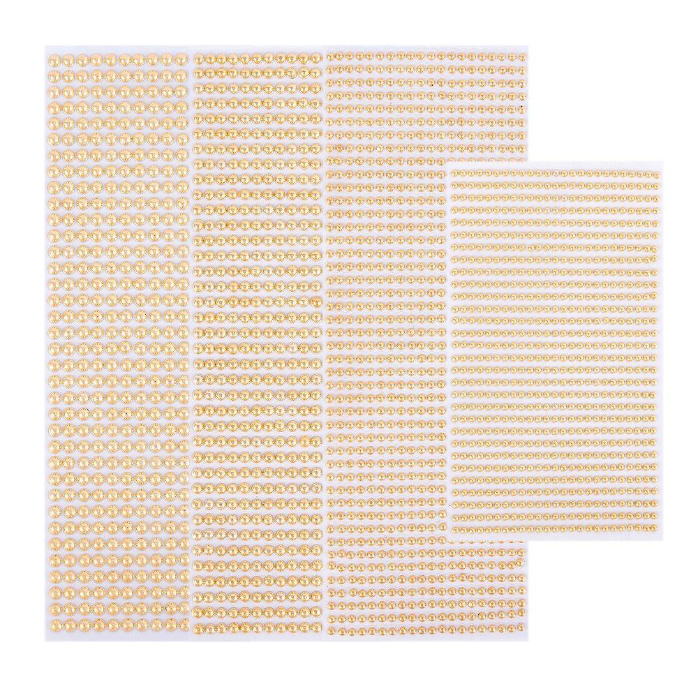 Music Festival Rhinestone Stickers 3/4/5/6mm Jewelry Stickers Eyeliner  Decals  Kids Toy