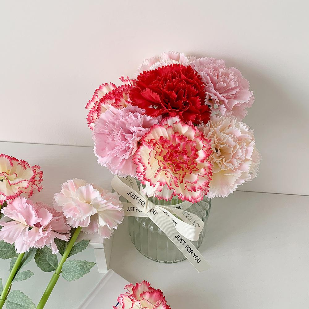 4Pcs Artificial Flower Flower Ballpoint Pen Teacher's Day Gift Carnation Rose Neutral Gel Pens Writing Smoothly Blue Ink