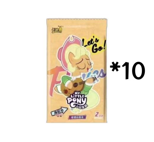 My Little Pony Полный набор теней для век «Веселье» Коробка Эплджек Флаттершай Редкая Коллекция CR Карта Предварительного выпуска Карта
