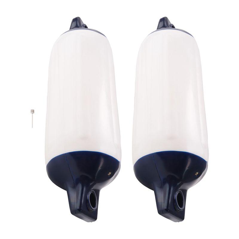 ABTU-2PCS Inflatable Boat Fender PVC Boat Anchor Fender Buoy Yacht Fenders UV Protection Ribbed Bumper Boat Accessories