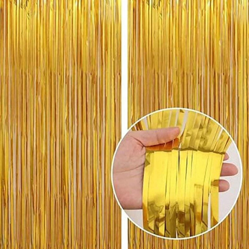 Металлический мишурный занавес Фотобудка Дверные подвесные стримеры Фон День рождения Свадьба Девичник Украшение