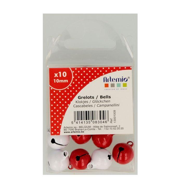40 White and Red Jingle Bells