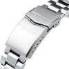 22mm Metal Watch Band Stainless Steel Hexad Oyster Bracelet V Clasp for Seiko Samurai SBDY007 and Others