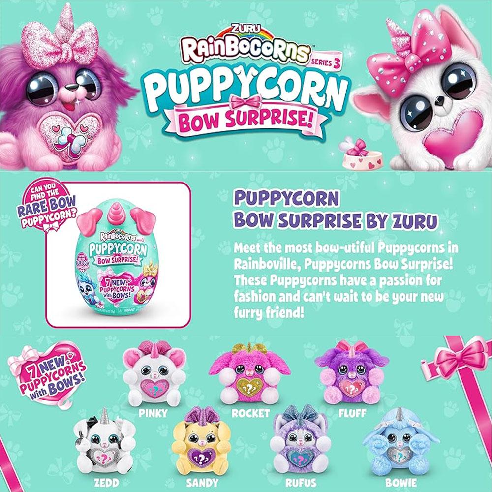 ZURU Rainbocorns Plush Toy Surprise Egg Blind Box Puppycorn Bunny Collectible Doll for Gift Fairycorn Pets Alive2