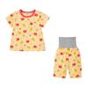 MIKIHOUSE HOT BISCUITS Short Sleeve Pajamas for Boys and Girls, Baby/Kids' Clothing, Yellow, 110cm, 70-7335-144