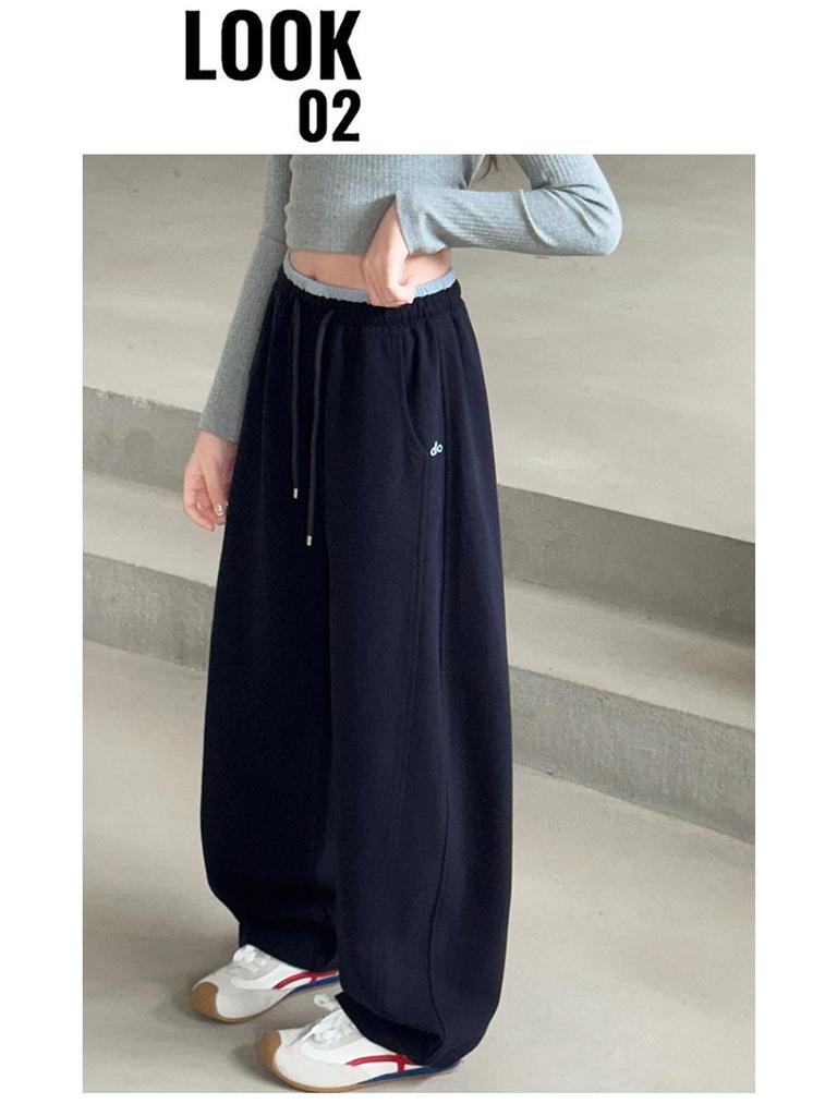 Спортивные брюки-палаццо для девочек - Весна/Осень 2025 Повседневные спортивные брюки для учениц начальной школы