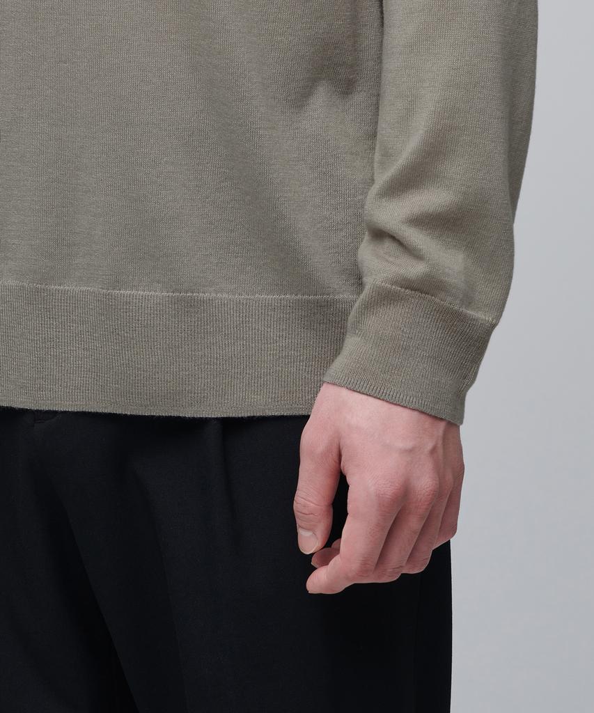 MUSINSA STANDARD Merino Wool Blend High Gauge Crew Neck Knit [Dusty Beige]