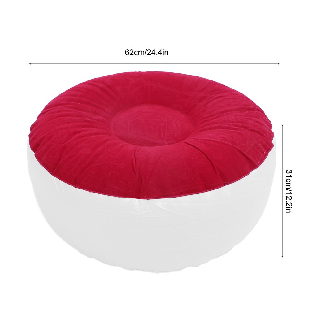 1 шт. Надувной флокированный табурет, многоцелевой, легкий, эргономичный дизайн, круглый, портативный, надувной табурет для путешествий, кемпинга