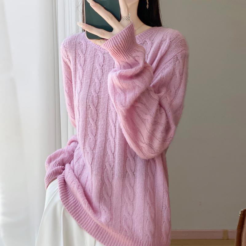 Женский кашемировый свитер Qinghe кашемир 30% кашемир 70% шерсть осенне-зимний пуловер теплый и модный