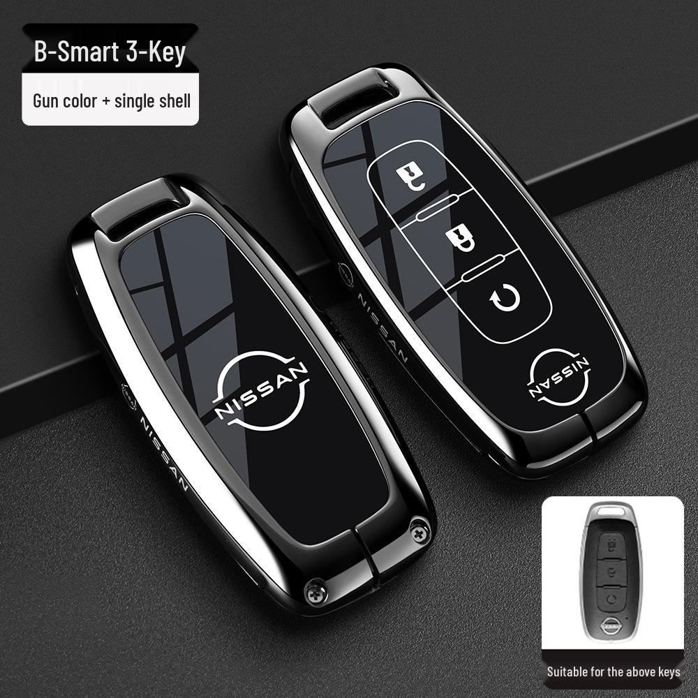 Чехол для ключей Nissan: Подходит для новых моделей Sylphy, Teana, Tiida, Qashqai, X-Trail, Bluebird, В комплекте брелок для мужчин