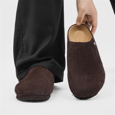 Корейская версия 2025 летняя сумка голова толстая подошва нескользящие ленивые бокен обувь 45370 длинные волосы желтый, черный, коричневый-J