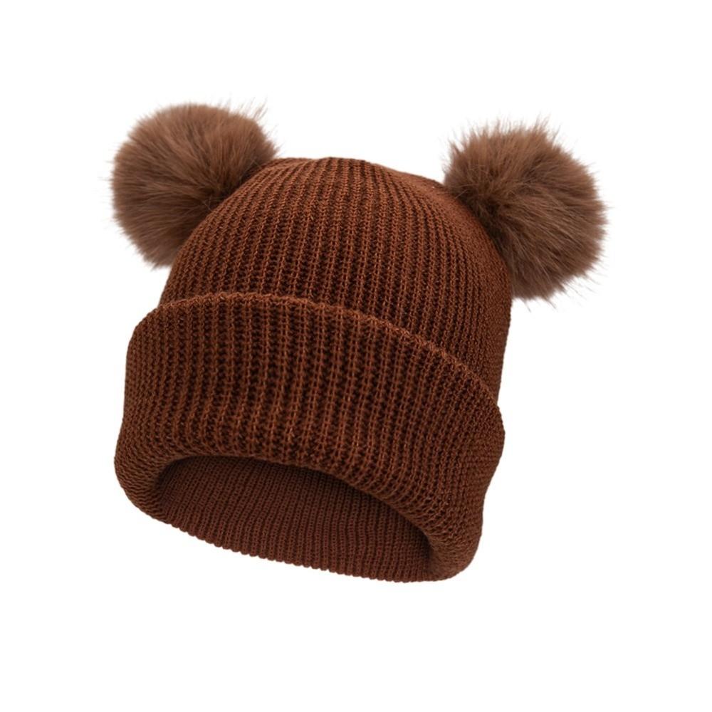 Solid Color Baby Knit Hat Pullover Style Newborn Turban Cap Infant Bonnet Hospital Wear