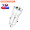 3.1a 2 порта Led Mini Usb Автомобильное зарядное устройство Быстрая зарядка 3.0 30 Вт Зарядное устройство для быстрой зарядки для мобильного телефона Iphone Huawei Xiaomi Mi Type C