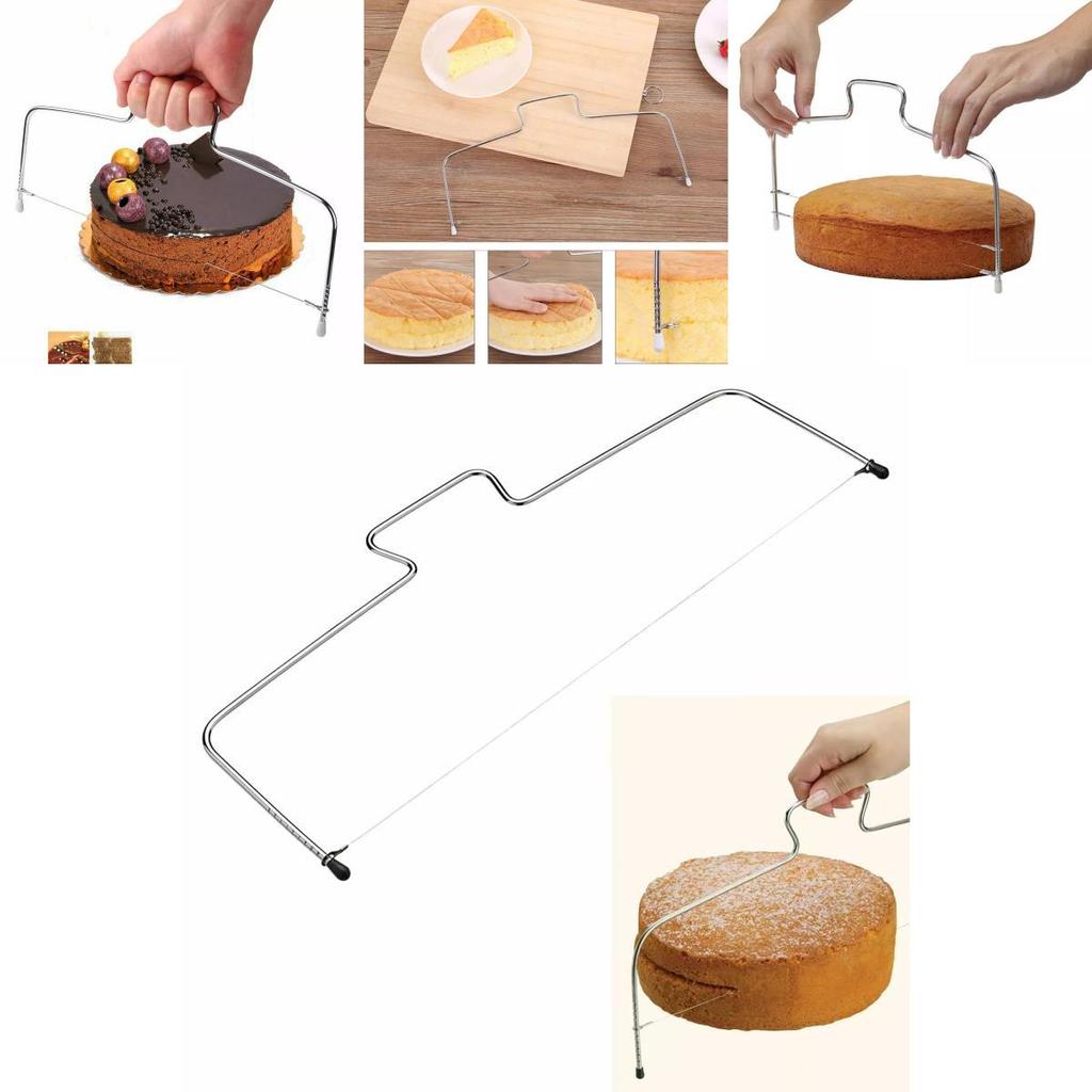 Premium 304 Stainless Steel Dual And Single Wire Slicing Tool For Bread And Cakes