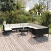 Day and Night - Day and Night Garden Furniture Set 12 Pieces and Black Synthetic Rattan Cushions