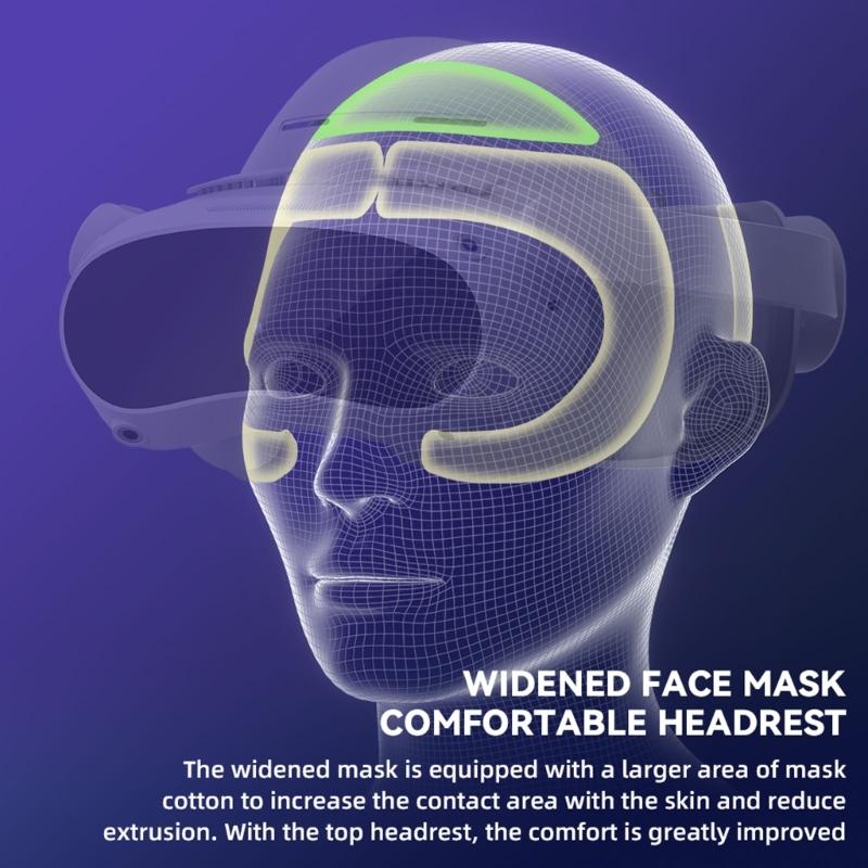 Светонепроницаемые лицевые накладки-интерфейсы для VR-гарнитуры Pico 4, накладки из ледяной ткани/полиуретана, рамка, лицевые накладки, аксессуар