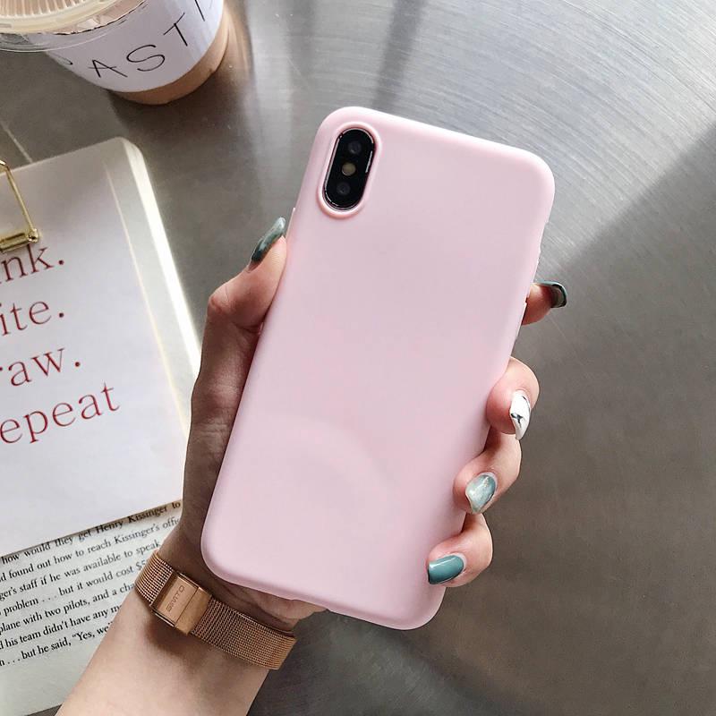 Чехол для телефона iPhone 11, простой однотонный чехол ярких цветов для iPhone 11Pro X XR XS Max 6 6s 7 8 Plus 5 5s SE SE 2020, новинка 2, 2 силиконовых мягких задних чехла из ТПУ