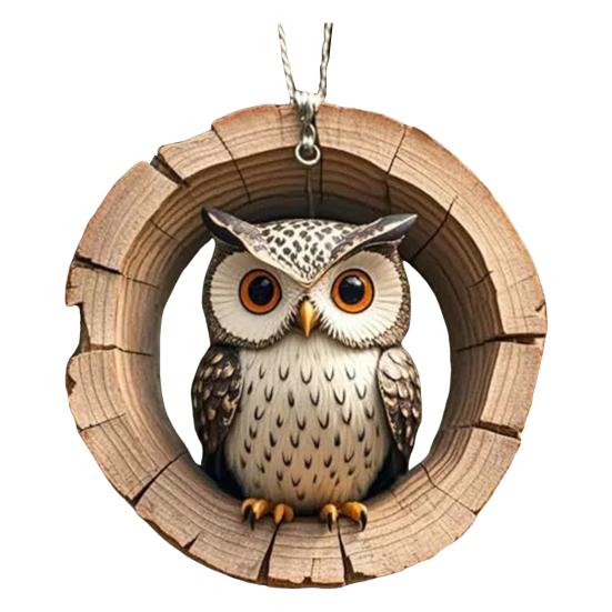 Рождественское украшение в виде животного 2D акриловое мультяшное лесное животное рождественская елка подвесное украшение для праздничного домашнего декора