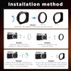 Haoge LH-X200B Square Metal Lens Hood with 49mm Adapter Ring and Metal Cap for Fujifilm X100VI x-100vi x100v x100f x100t x100s - Fujifilm Camera Acces