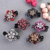 Girls Female Headdress Hair Accessories Ponytail Holder Flower Duckbill Clip Rhinestone Hair Claw